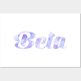 Beta Blue Watercolor Posters and Art